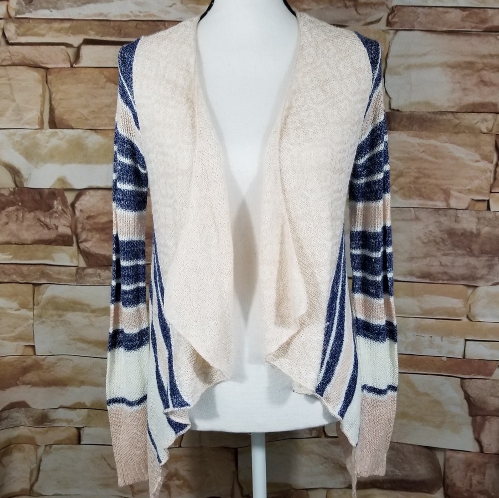 Sweet & Sinful Pink & Blue Crochet Cardigan